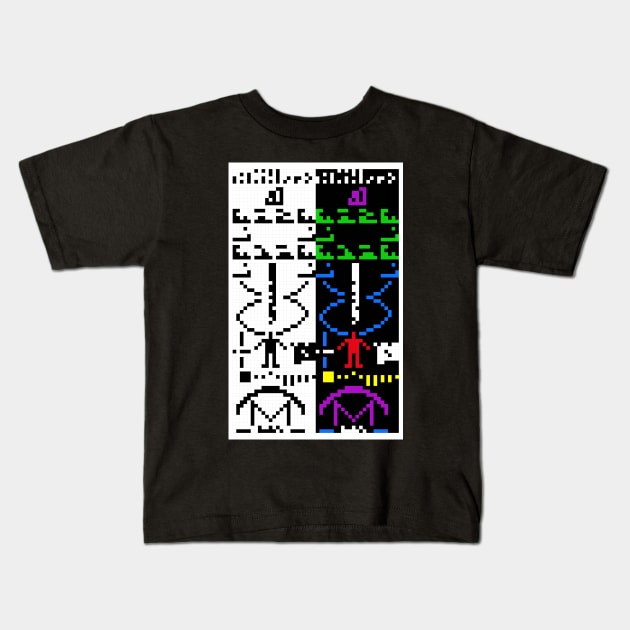 The Arecibo Message Colour Kids T-Shirt by Rupert Russell